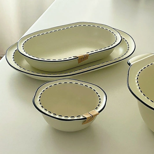 Ceramic  Cream Tableware Set