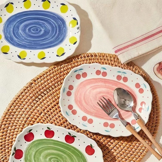 Colourful Ceramic Plate -Size 10.5in